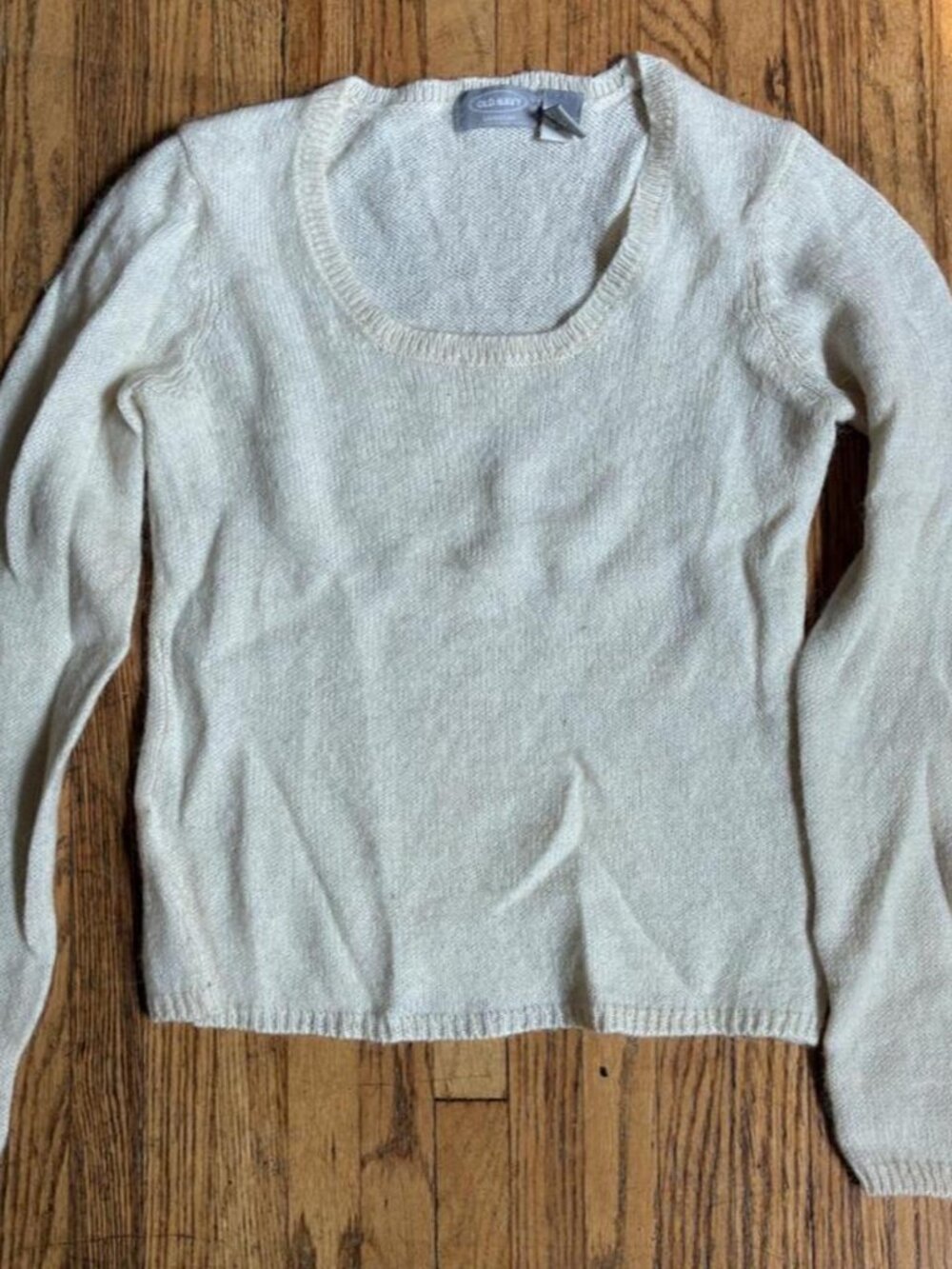 Old Navy Women's Cream and White Jumper